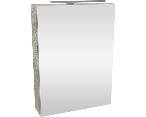 Spiegelschrank FACKELMANN SBC Small Bathroom Collection 500 x 16,2 x 680 mm eiche natur 1-türig LED rechts