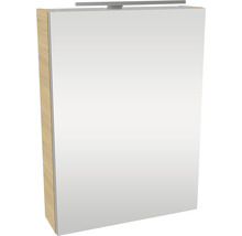 Spiegelschrank FACKELMANN SBC Small Bathroom Collection 500 x 16,2 x 680 mm sand eiche 1-türig LED rechts