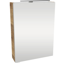 Spiegelschrank FACKELMANN SBC Small Bathroom Collection 500 x 16,2 x 680 mm ast-eiche 1-türig LED rechts