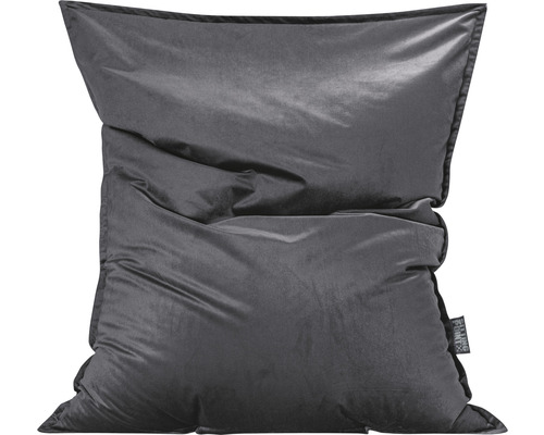 Pouf coussin Sitting Point Bigbag Marla env. 380 litres anthracite 170x130x20 cm Coussin de sol gris en velours