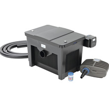 Teichfilterset Oase BioSmart Set 18000 bis 5500 l/h inkl. Durchlauffilter Oase BioSmart 18000, UVC-Vorklärer Vitronic UVC 18 W, Pumpe AquaMax Eco Classic 5500, Schlauch und 100 ml BioKick Filterstarter