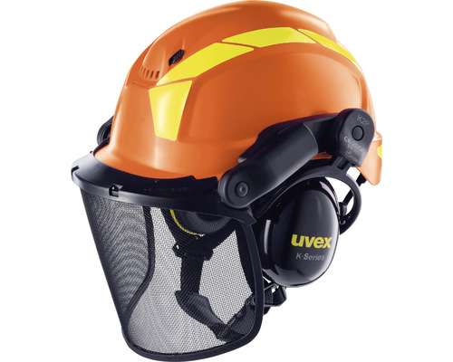 Casque de protection Uvex pheos forestry orange