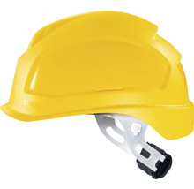 Casque de chantier jaune pour protection de la tête