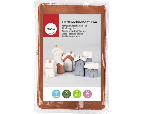 Lufttrocknender Ton, 500g, dunkelbraun