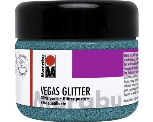Marabu Vegas Glitterpaste Glitter-Aquablau 598 225 ml Marabu Vegas Glitterpaste im Behälter