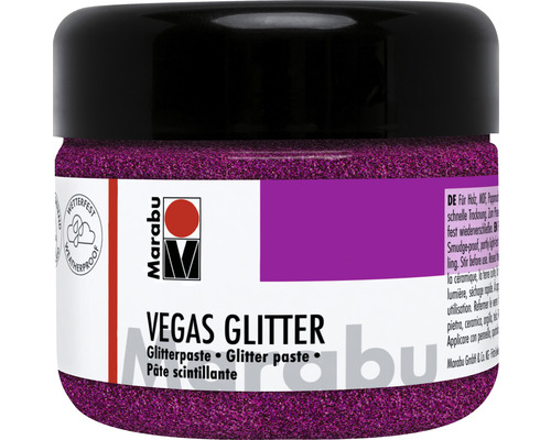 Pâte scintillante Marabu Vegas paillettes roses 533 225 ml Pâte à paillettes Marabu Vegas en pot