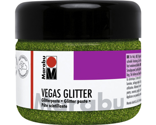 Pâte scintillante Marabu Vegas paillettes vertes 567 225 ml Pâte à paillettes en pot de Marabu