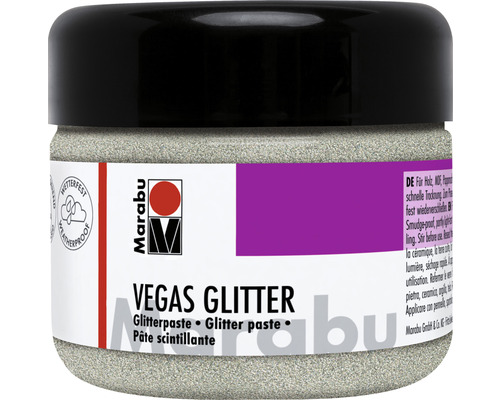 Marabu Vegas Glitterpaste Glitter-Silber 582 225 ml Marabu Vegas Glitzerpaste im Behälter
