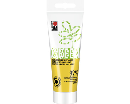 Marabu Green Wasserbasierte Alkydfarbe mittelgelb 021 100 ml Tube wasserbasierte Alkydfarbe in Grün