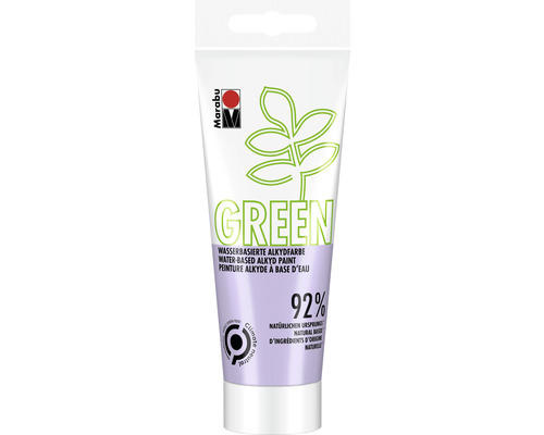Marabu Green Wasserbasierte Alkydfarbe pastelllila 226 100 ml Tube grüne, wasserbasierte Alkydfarbe