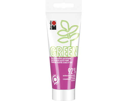 Marabu Green Wasserbasierte Alkydfarbe himbeere 005 100 ml Tube mit wasserbasierter Alkydfarbe