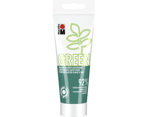 Marabu Green Wasserbasierte Alkydfarbe dunkelgrün 068 100 ml Marabu Green wasserbasierte Alkydfarbe im Kunststofftube