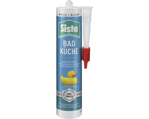 Mastic Sista Salle de bains & cuisine cartouche blanc Cartouche de mastic Sista pour salle de bains et cuisine