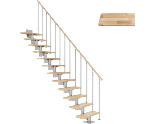 Pertura Mittelholmtreppe Chiron Perlgrau Gerade 75 cm Stabgeländer Buche Leimholz Lackiert 14 Stufen / 15 Steigungen Pertura Mittelholmtreppe Chiron Perlgrau Gerade 75 cm Stabgeländer Buche Leimholz Lackiert 14 Stufen / 15 Steigungen