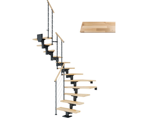 Pertura Mittelholmtreppe Chiron Anthrazit 1/2-gewendelt 75 cm Relinggeländer Buche Leimholz Lackiert 13 Stufen / 14 Steigungen Pertura Mittelholmtreppe Chiron Anthrazit 1/2-gewendelt 75 cm Relinggeländer Buche Leimholz Lackiert 13 Stufen / 14 Steigungen