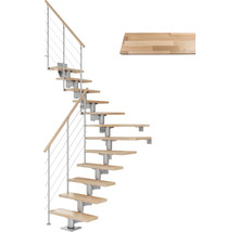 Raumspartreppe mit Holzstufen und Geländer