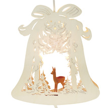 Cloche décorative avec motif de cerf pour la période de Noël