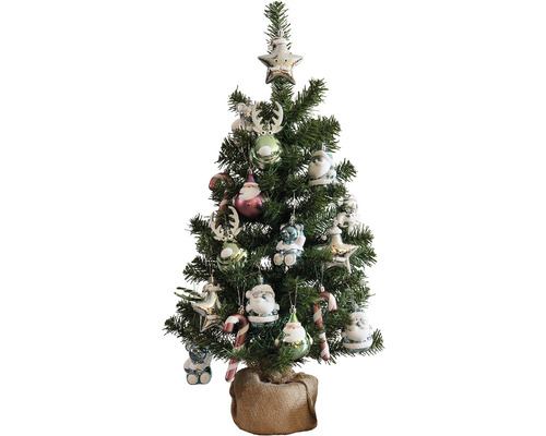 Sapin de Noël artificiel sapin de Noël Colorado Lafiora avec ornement h 75 cm vert