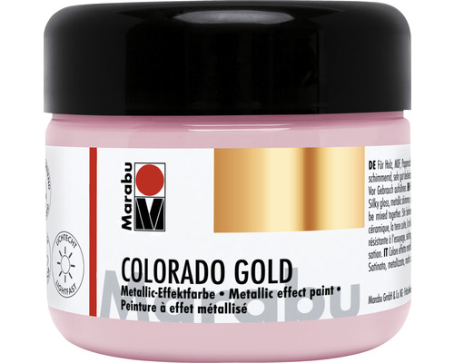 Peinture à effet métallique Marabu Colorado Gold or rose 734 225 ml
