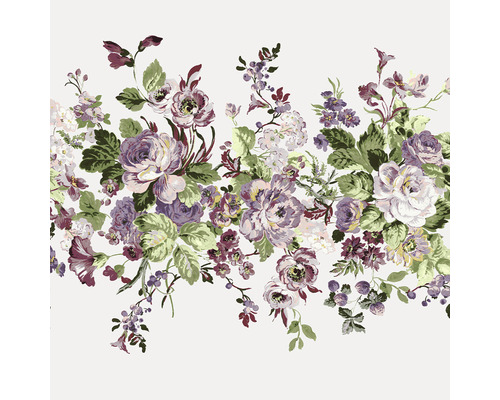 Papier peint panoramique intissé 115273 Laura Ashley Rosemore 6 pces 300 x 280 cm Motif floral avec roses et feuilles