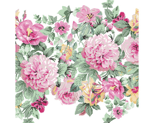 Papier peint panoramique intissé 115272 Laura Ashley Aveline 6 pces 300 x 280 cm Motif fleuri avec roses et feuilles
