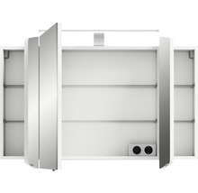 Spiegelschrank Cassca Sprint 100 x 17 x 67 cm weiß 3-türig LED IP 20