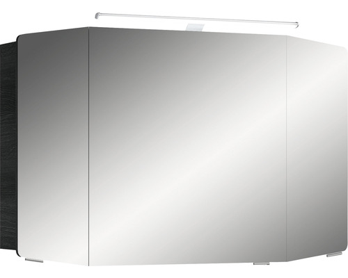 Armoire de toilette Pelipal Cassca Sprint 100 x 17 x 67 cm graphite structuré transversalement 3 portes led IP 20