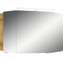 Spiegelschrank Cassca Sprint 100 x 17 x 67 cm eiche riviera 3-türig LED IP 20