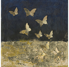 Leinwandbild Original Golden Butterflies II 60x60 cm
