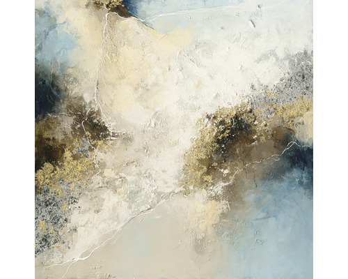 Tableau sur toile Original Blue-Brown-Gold II 90x90 cm