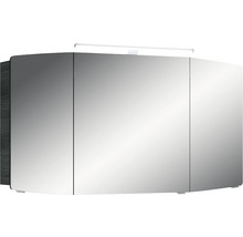 Spiegelschrank Cassca Sprint 120 x 17 x 72,3 cm graphit struktur quer 3-türig LED IP 20