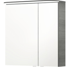 Spiegelschrank Balto Sprint 70 x 17 x 72,3 cm graphit struktur quer 2-türig LED IP 20