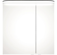 Spiegelschrank Balto Sprint 70 x 17 x 72,3 cm graphit struktur quer 2-türig LED IP 20