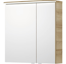 Spiegelschrank Balto Sprint 70 x 17 x 72,3 cm eiche riviera 2-türig LED IP 20