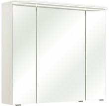 Spiegelschrank Balto Sprint 85,2 x 17 x 72,3 cm weiß 3-türig LED IP 20