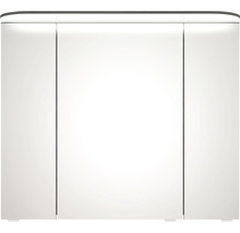 Spiegelschrank Balto Sprint 85,2 x 17 x 72,3 cm graphit struktur quer 3-türig LED IP 20