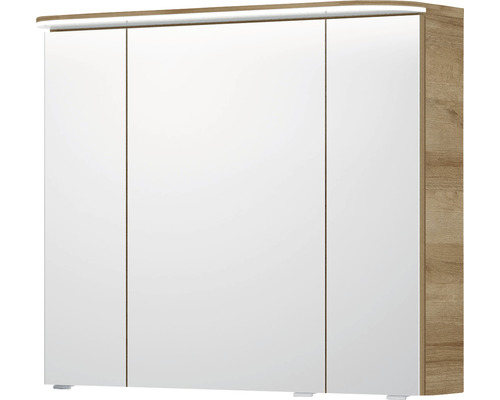 Armoire de toilette avec éclairage et trois portes