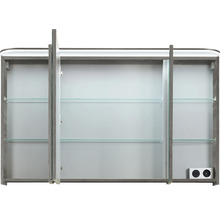 Spiegelschrank Balto Sprint 120 x 17 x 70,3 cm graphit struktur quer 3-türig LED IP 20