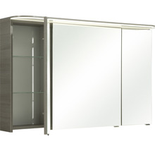 Spiegelschrank Balto Sprint 120 x 17 x 70,3 cm graphit struktur quer 3-türig LED IP 20