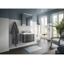 Spiegelschrank Serie 6005 Sprint 75 x 17 x 70,3 cm graphit struktur quer 2-türig LED IP 20