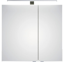 Spiegelschrank Serie 6005 Sprint 75 x 17 x 70,3 cm eiche riviera 2-türig LED IP 20