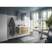 Spiegelschrank Serie 6005 Sprint 75 x 17 x 70,3 cm eiche riviera 2-türig LED IP 20