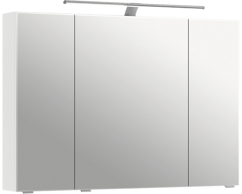 Armoire de toilette Pelipal Serie 6005 Sprint 98 x 17 x 70,3 cm blanc 3 portes led IP 20