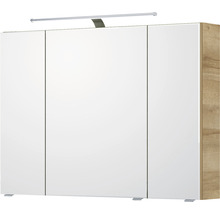 Spiegelschrank Serie 6005 Sprint 98 x 17 x 70,3 cm eiche riviera 3-türig LED IP 20