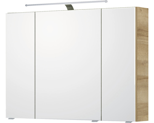 Armoire de toilette à trois portes avec éclairage