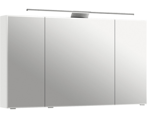 Armoire de toilette Pelipal Serie 6005 Sprint 120 x 17 x 73 cm blanc 3 portes led IP 20