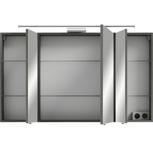 Spiegelschrank Serie 6005 Sprint 120 x 17 x 73 cm graphit struktur quer 3-türig LED IP 20