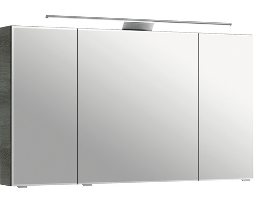 Spiegelschrank Serie 6005 Sprint 120 x 17 x 73 cm graphit struktur quer 3-türig LED IP 20