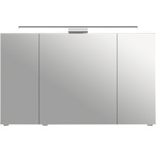 Spiegelschrank Serie 6005 Sprint 120 x 17 x 73 cm graphit struktur quer 3-türig LED IP 20