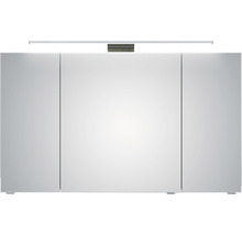Armoire de toilette à miroir avec trois portes et éclairage intégré